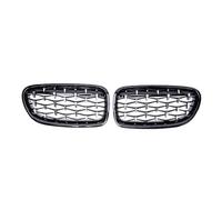 XYWOPO Car Front Bumper Sport Racing Grill Grilles, for BMW, for 5 Series F10 F11 F18 520i 523i 528i 520d 530d 2010-2016 Diamond Grille Car Front Grille(Black and Sliver)