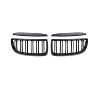 XYWOPO Car Front Grille Double Slat Grille, for BMW, for 3 Series E90 E91 320i 323i 328i 335i 2005 2006 2007 2008 Grill Hood Eyelids Car Front Grille(Glossy Black)
