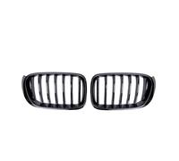 XYWOPO Car Front Sport Grill Grille Matte Glossy, for BMW, for X3 F25 X4 F26 2014 2015 2016 2017 Single Line Slat Replacement Racing Bumper Grills Car Front Grille(Gloss Black)