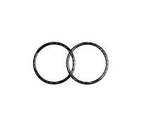 XYWOPO Car Instrument Air Conditioner Vent Circle Decoration Sticker Trim, for, for, GLE GLS ML GL Carbon Fiber Dashboard Decals Car Air Vent Trim(Black)