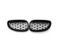 XYWOPO Car Racing Grill, for BMW, for E60 E61 5 Series 2003 2004 2005 2006 2007 2008 2009 Diamond Front Grille Meteor Style Grill Chrome Auto Accessories Car Front Grille(Fullblack)