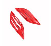 XYWOPO Car Side Fender Vent Outlet Cover Trim Car Accessories, for, for Ford, Raptor, for, for F-150, 2017 2018 2019 2020 ABS Carbon Fiber Grain Stick-on Car Air Vent Trim(ABS Red Color)