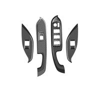 XYWOPO Car Window Glass Lift Switch Cover Trim, for Toyota, Voxy 2022 Button Panel Sticker ABS Carbon Fiber Door Armrest RHD Window Control Trim Car Window Switch Cover
