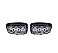 XYWOPO Chrome Black Diamond Grille Grill 1 Pair Outdoor Anti-resistance Repairing Parts, for BMW, for 1 Series F20 F21 2011 2012 2013 2014 Car Front Grille(Mint)