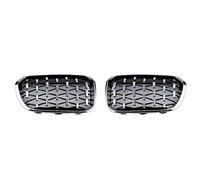 XYWOPO Diamond Style Fashion Front Grill, for BMW, forF20 F21 2015 2016 2017 2018 2019 118i 120i 125i M140i Gloss Black Silver Grills Car Front Grille(Silver)