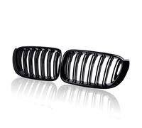XYWOPO For BMW, for F25 Grille Dual Line Front Replacement Grill Gloss Black, for X3 F25 2014 2015 2016, for X4 F26 2015-2017 Car Front Grille
