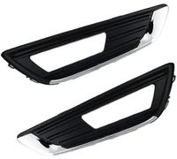 XYWOPO Front Fog Light Grille For Ford for Focus Mk3 2015 2016 2017 2018 Fog Lights Headlight Covers Lamp Chrome Frame(BLACK Covers)