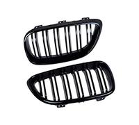 XYWOPO Shining Black Dual Slat Front Hood Grilles Grill Compatible, for BMW, for F22 F23 M2 2014-2018, for 225i 218i 220i Car Front Grille