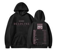 XYYYHTL Black-pink Born Pink Sweatshirt Kpop Hoodie Deadline 2025 World Tour Sweatshirt Jennie Jisoo Rose Outfits for Concert
