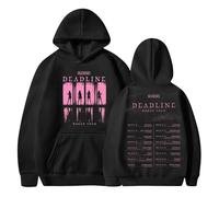 XYYYHTL Black-pink Born Pink Sweatshirt Kpop Hoodie Deadline 2025 World Tour Sweatshirt Jennie Jisoo Rose Outfits for Concert