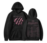XYYYHTL Black-pink Born Pink Sweatshirt Kpop Hoodie Deadline 2025 World Tour Sweatshirt Jennie Jisoo Rose Outfits for Concert