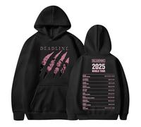 XYYYHTL Black-pink Born Pink Sweatshirt Kpop Hoodie Deadline 2025 World Tour Sweatshirt Jennie Jisoo Rose Outfits for Concert