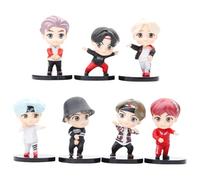 XYYYHTL Bts Figures Set Bangtan Boys Toys Set RM Jin Suga J-Hope Jimin Jungkook V Figurines Tiny Tan Collectible Figures Toy for Fans