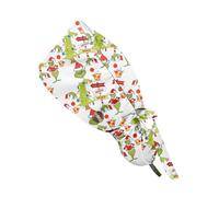 XYYYHTL Christmas Scrub Caps Women Ponytail Christmas Nursing Scrub Hats with Buttons Christmas Bouffant Surgical Scrub Caps Women Christmas Working Caps with Tie Back Green Monster Nurse Scrub Cap