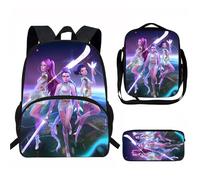 XYYYHTL K D H Backpack with Tote Shoulder Bag Pen Bag 3pcs Set Girl Boy Students Anime Huntrix Rumi Mira Zoey Jinun Saja Boys Schoolbags Fashion Kawaii Backpack for Fans