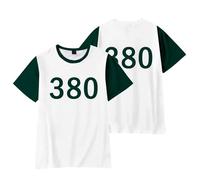 XYYYHTL Korean Games Season 3 Shirt Kids Adults Youth Number 456/001/246/338/007/230/333/222 Player Shirt Round Neck Printed Short Sleeved T-Shirt Letter Top