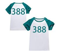 XYYYHTL Korean Games Season 3 Shirt Kids Adults Youth Number 456/001/246/338/007/230/333/222 Player Shirt Round Neck Printed Short Sleeved T-Shirt Letter Top
