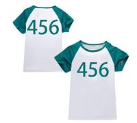 XYYYHTL Korean Games Season 3 Shirt Kids Adults Youth Number 456/001/246/338/007/230/333/222 Player Shirt Round Neck Printed Short Sleeved T-Shirt Letter Top