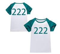 XYYYHTL Korean Games Season 3 Shirt Kids Adults Youth Number 456/001/246/338/007/230/333/222 Player Shirt Round Neck Printed Short Sleeved T-Shirt Letter Top
