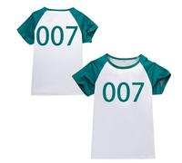 XYYYHTL Korean Games Season 3 Shirt Kids Adults Youth Number 456/001/246/338/007/230/333/222 Player Shirt Round Neck Printed Short Sleeved T-Shirt Letter Top