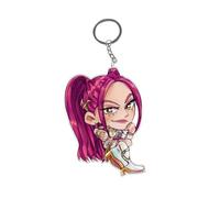 XYYYHTL Kpop Demon Hunters Keychain Huntrix/X Kpop Demon Hunters Merch Rumi Mira Zoey Jinu Tiger Keychain Acrylic Pendant Y2K Accessories for Fans Collectors