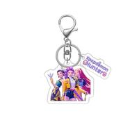 XYYYHTL Kpop Demon Hunters Merch Keychain Rumi Mira Zoey Jinu Tiger Keychain Huntrix Acrylic Pendant Gifts for Fans