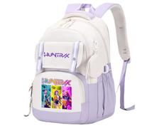 XYYYHTL Merch Kpop Hunters Backpack Huntrix Huntr/X Merch School Bag Huntrix Rumi Mira Zoey Jinu Tiger Printed Bookbag Backpack for School Boys Girls Fans