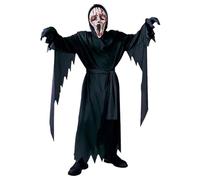 XYYYHTL Scream Costume for Kids Adult Ghostface Outfit+Gloves+Belt+Mask Halloween Costumes Scary Terrifier Fancy Dress for Parties Cosplay Spooky