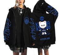 XYYYHTL Stray Kids Hoodie Women Zip SKZ Karma Sport Jacket BangChan Lee Know Changbin Hyunjin Han Felix Seungmin I.N Fashion Loose Y2K Streetwear Harajuk Stray Kids Sweatshirt Tops