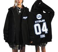 XYYYHTL Stray Kids Hoodie Women Zip SKZ Karma Sport Jacket BangChan Lee Know Changbin Hyunjin Han Felix Seungmin I.N Fashion Loose Y2K Streetwear Harajuk Stray Kids Sweatshirt Tops