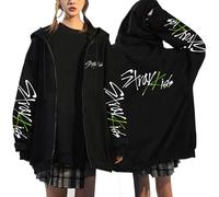 XYYYHTL Straykids Hoodie Women Hooded Sweatshirts Stray Kids ATE Casual E-Girl 90s Oversized Jacket Harajuku Streetwear Top BangChan Lee Know Changbin Hyunjin Han Felix Seungmin I.N
