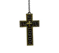 XYYYHTL Thanos Cross Necklace with Secret Compartment Korean Games Character TOP.230 Ten Shaped Pendant Printed Design Handmade Jewelry Fashion Game Accessories