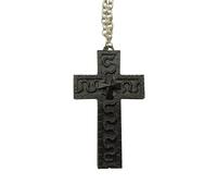 XYYYHTL Thanos Necklace Cross-shaped Korean Game No.230 Necklaces with secret compartment Antique Cross Ten Shaped Pendant 3D Metal Design Charm Neck Handmade Jewelry for Korean TV Show Fans
