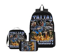 XYYYHTL Tralalero Tralala Tung Sahur Bombardino Crocodile Backpack Italian Brainrot Ai Animals School Bags for Boys Girls Anime Game Cute Lightweight Rucksack
