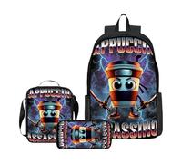 XYYYHTL Tralalero Tralala Tung Sahur Bombardino Crocodile Backpack Italian Brainrot Ai Animals School Bags for Boys Girls Anime Game Cute Lightweight Rucksack