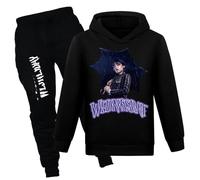 XYYYHTL Wednes-Day Season 2 Tracksuit Kids 2PC Hoodie and Sweatpants Set Long Sleeve Sweatshirts+Sweatpants Autumn Winter Set for Boys Girls Fans