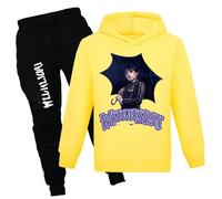 XYYYHTL Wednes-Day Season 2 Tracksuit Kids 2PC Hoodie and Sweatpants Set Long Sleeve Sweatshirts+Sweatpants Autumn Winter Set for Boys Girls Fans