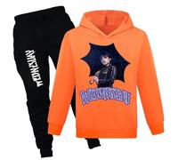 XYYYHTL Wednes-Day Season 2 Tracksuit Kids 2PC Hoodie and Sweatpants Set Long Sleeve Sweatshirts+Sweatpants Autumn Winter Set for Boys Girls Fans