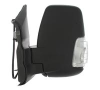 XYZ Parts Electric Power Folding Short Arm Wing Door Mirror With 5w Bulb Clear Indicator Light Black Cover Compatible with Ford Transit Mk8 Van 2014-2019 Passenger Side Left Hand Replacement