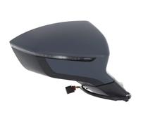 XYZ Parts Electric Power Folding Wing Door Mirror With Heated Glass LED Clear Indicator Light And Primed Cover Compatible with Seat Ateca SE376 2016-2023 Drivers Side Right Hand Replacement