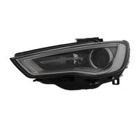 XYZ Parts Replacement Headlight Assembly Electric Adjustment Black Inner Xenon Compatible With Audi A3 8V Hatchback 2012-2016 For UK Passengers Side Left Hand