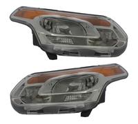 XYZ Parts Replacement Headlight Assembly Electric Adjustment Chrome Inner Halogen Compatible With Citroen C3 Picasso MPV 2009-2018 For UK 1 Pair Drivers Side Right Hand & Passengers Side Left Hand