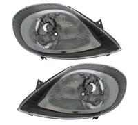 XYZ Parts Replacement Headlight Assembly Electric Adjustment Chrome Inner Halogen Compatible With Vauxhall Vivaro Mk1 Van 2001-2006 For UK 1 Pair Drivers Side Right Hand & Passengers Side Left Hand