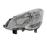 XYZ Parts Replacement Headlight Assembly Electric Adjustment Chrome Inner With Clear Edging Halogen Compatible With Peugeot Partner Mk2 Van 2015-2019 For UK Passengers Side Left Hand