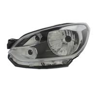XYZ Parts Replacement Headlight Assembly Electric Adjustment Chrome Surround With Black Inner Halogen Compatible With Volkswagen Up Hatchback 2012-2016 For UK Passengers Side Left Hand