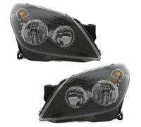 XYZ Parts Replacement Headlight Assembly Electric Black Inner Compatible With Vauxhall Astra H Mk5 Convertible Estate & Hatchback 2004-2007 For UK 1 Pair Drivers Right Hand & Passengers Side Left