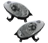 XYZ Parts Replacement Headlight Assembly Electric Chrome Inner Halogen Compatible With Nissan Micra K12 Hatchback 2002-2007 For UK 1 Pair Drivers Side Right Hand & Passengers Side Left Hand