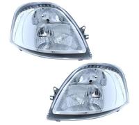 XYZ Parts Replacement Headlight Assembly Electric Chrome Inner Halogen Compatible With Renault Master Mk3 X70 Van 2003-2010 For UK 1 Pair Drivers Side Right Hand & Passengers Side Left Hand