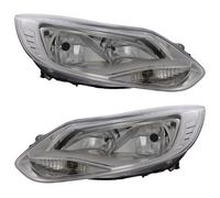 XYZ Parts Replacement Headlight Assembly Electric Chrome Surround Halogen Compatible With Ford Focus Mk3 Estate & Hatchback 2011-2015 For UK 1 Pair Drivers Side Right Hand & Passengers Side Left Hand