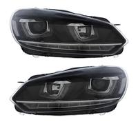 XYZ Parts Upgrade Projector Headlights Black Inner With Dynamic Indicators Compatible With VW Golf Mk6 2009-2013 Boxed Pair Replacements